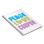 Peace Love Coupon Notitieboek (Rechterzijde)