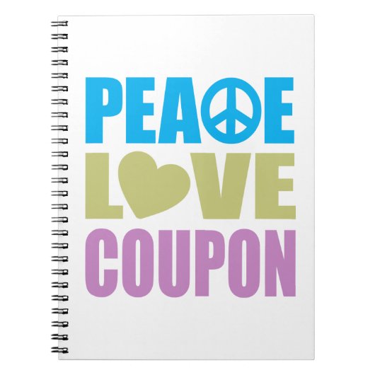 Peace Love Coupon Notitieboek (Voorkant)