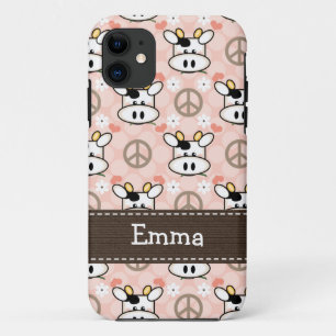 Peace Love Cow iPhone 11 Hoesje