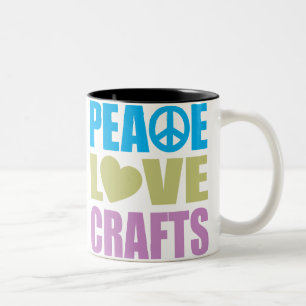 Peace Love Crafts Tweekleurige Koffiemok