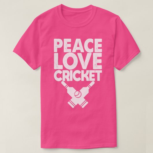 Peace Love Cricket T-shirt (Design voorkant)
