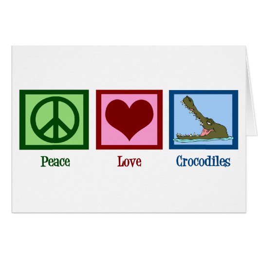 Peace Love Crocodiles (Voorkant Horizontaal)