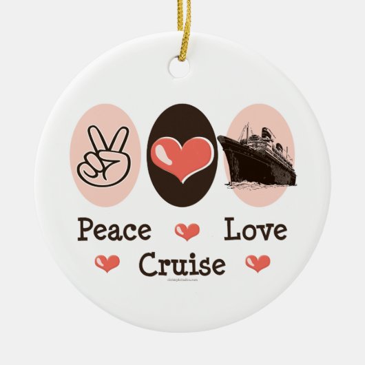 Peace Love Cruise Ornament (Voorkant)