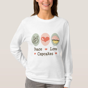 Peace Love Cupcakes Hoodie T-shirt