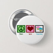 Peace Love Cupcakes Ronde Button 5,7 Cm (Voorkant /achterkant)