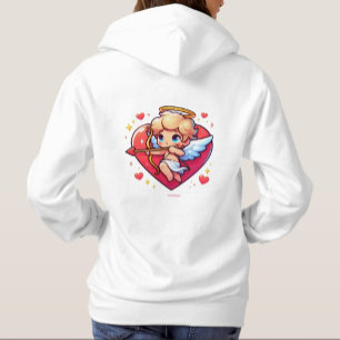 Peace Love Cupid - Cupido's Romantische Richting Hoodie