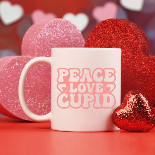 Peace Love Cupid Valentijnsdag Koffiemok