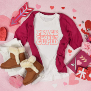 Peace Love Cupid Valentijnsdag T-shirt