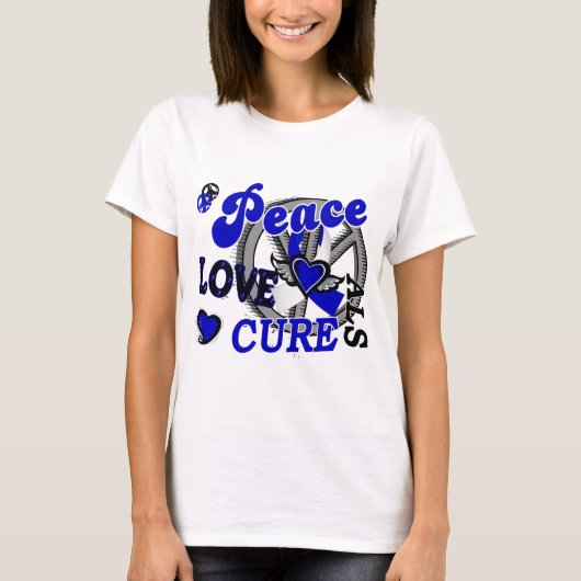 Peace Love Cure 2 ALS T-shirt (Voorkant)