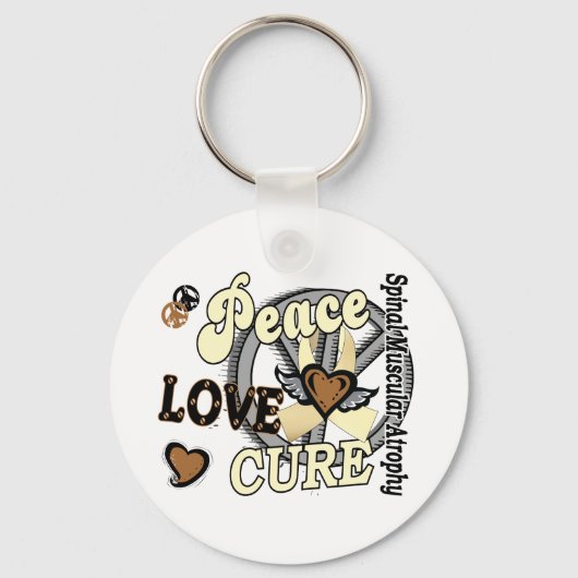 Peace Love Cure 2 SMA Spinale Muscular Atrophy Sleutelhanger (Voorkant)