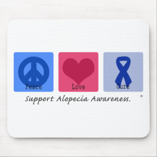 Peace Love Cure Alopecia Muismat