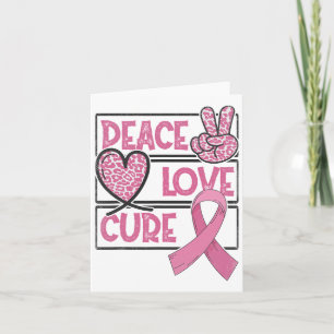 Peace Love Cure Breast Cancer Awareness Warrior Pi Kaart