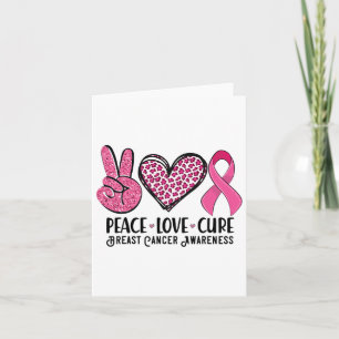 Peace Love Cure Breast Cancer Awareness Warrior Pi Kaart