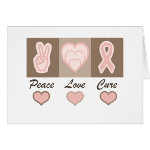 Peace Love Cure Breast Cancer-kaart