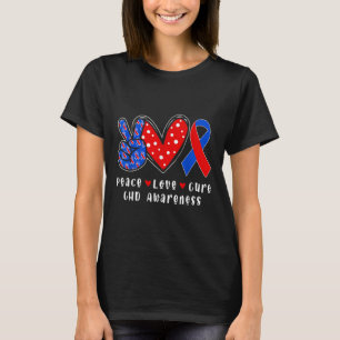 Peace Love Cure CHD Congenitale hartafwijking Awar T-shirt