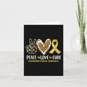 Peace Love Cure Childhood Cancer Awareness Leopart Kaart