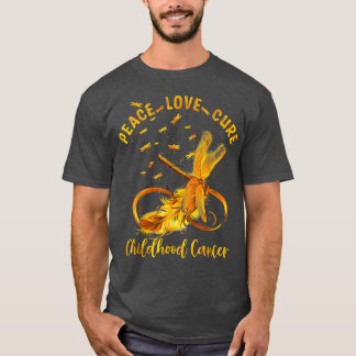 Peace Love Cure Childhood Cancer Shirt Infinity Dr