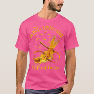 Peace Love Cure Childhood Cancer Shirt Infinity Dr
