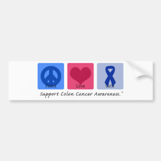 Peace Love Cure Colon Cancer Bumpersticker