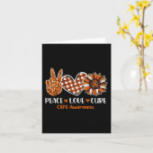 Peace Love Cure CRPS Awareness Maand Warrior Orang Kaart (Gele Bloem)
