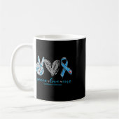 Peace Love Cure Diabetes Awareness Koffiemok (Links)