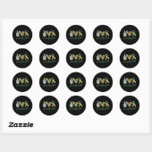 Peace Love Cure Down Syndrome Awareness Ronde Sticker (Vel)