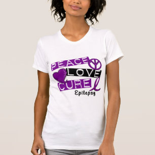 PEACE LOVE CURE EPILEPSY T-SHIRT