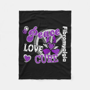 Peace Love Cure Fleece Deken