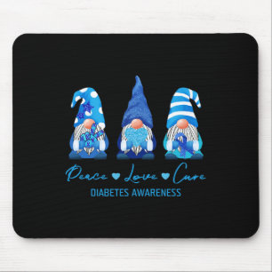 Peace Love Cure Gnome Diabetes Awareness Survivors Muismat