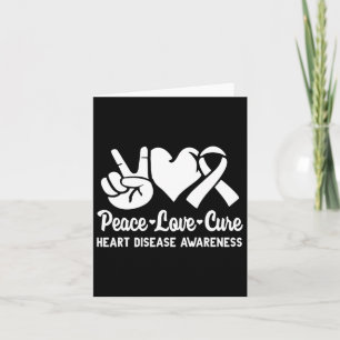Peace Love Cure Go Red American Heart Disease Awar Kaart