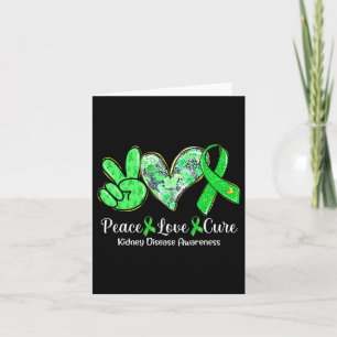 Peace Love Cure Green Ribbon Kidney Disease Awaren Kaart
