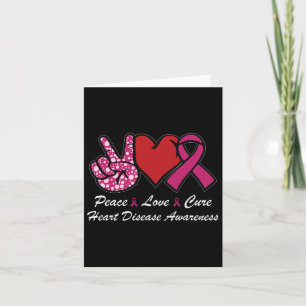 Peace Love Cure Heart Disease Awareness CHD Onders Kaart