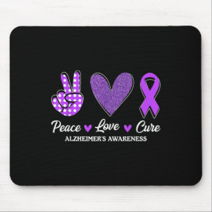 Peace Love Cure Heimers Bewustzijn Muismat