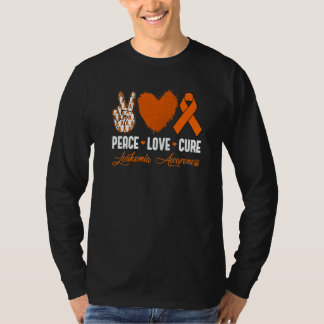 Peace Love Cure Leukemia Awareness Month Warrior W T-shirt