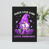 Peace Love Cure Lupus Awareness Kaart (Staand voorkant)
