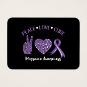 Peace Love Cure Migraine Awareness Ruban (Dos)