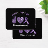 Peace Love Cure Migraine Awareness Ruban (Bureau)