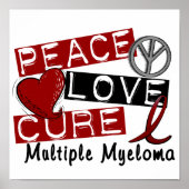 Peace Love Cure Multiple Myeloma Poster (Voorkant)