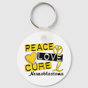 Peace Love Cure Neuroblastoma Sleutelhanger
