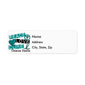 Peace Love Cure Ovarian Cancer Etiket
