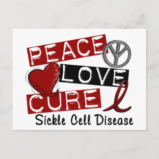 Peace Love Cure Sickle Cell Disease Briefkaart