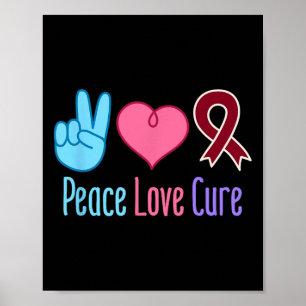 Peace Love Cure Sikkelcelanemie Awareness SCD 1 Poster