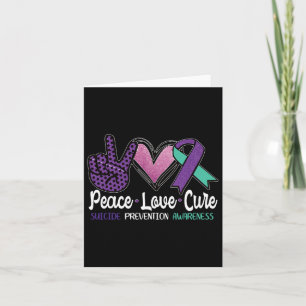Peace Love Cure Suicide Prevention Awareness Kaart