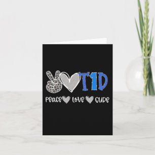Peace Love Cure Type One Diabetes awareness T1D Kaart
