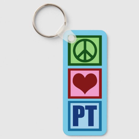 Peace Love Custom Physical Therapist Sleutelhanger (Voorkant)