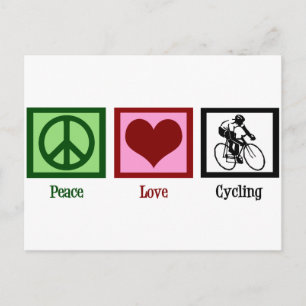 Peace Love Cycling Briefkaart