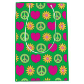 Peace Love Daisies Gift Bag Medium Cadeauzakje (Voorkant)