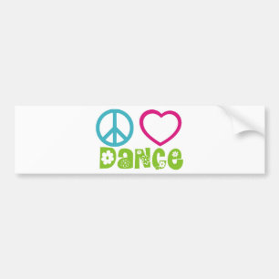 Peace Love Dance Bumpersticker