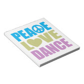 Peace Love Dance Notitieblok (Schuin)