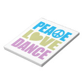 Peace Love Dance Notitieblok (Gedraaid)